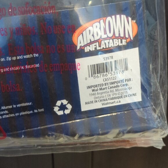 Adult Inflatable Devil Wings Costume  - Red and Black - One Size NWT - Picture 6 of 6